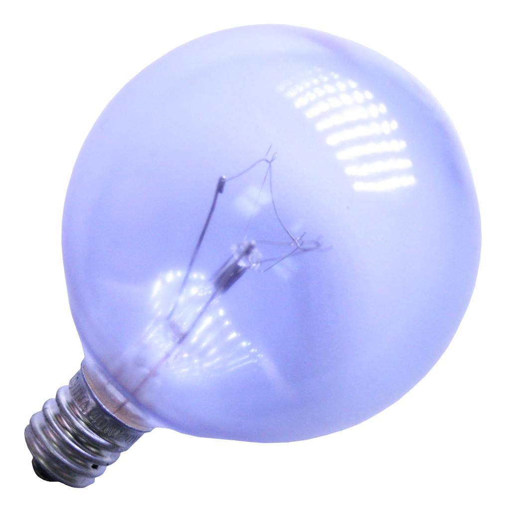 40 watt 120 volt G16.5 Candelabra Screw Base Daylight 1