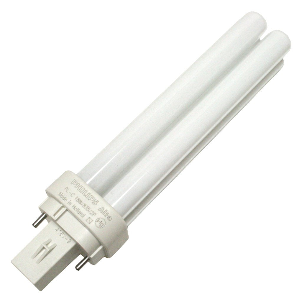 18 watt PL-C 2-Pin Base 3500K Natural White CFL 1
