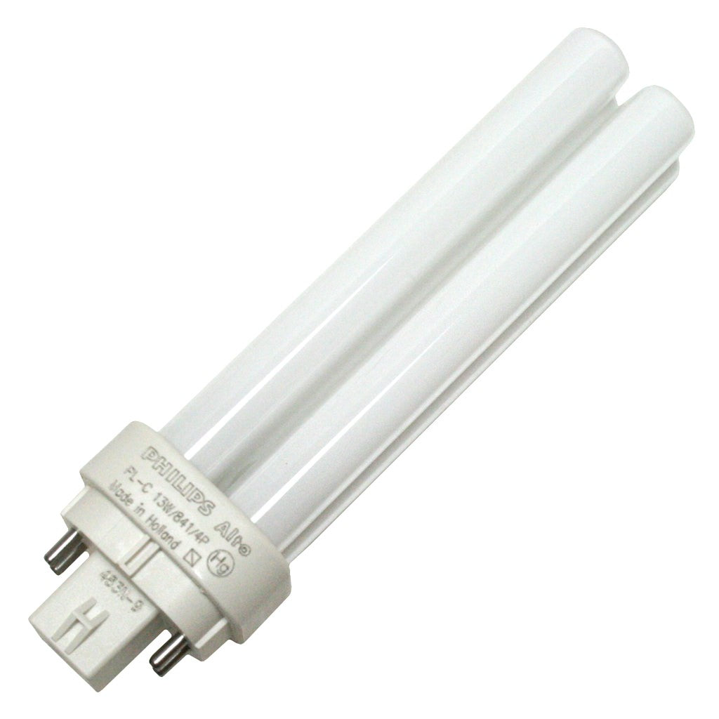 13 watt PL-C 4-Pin Base 4100K Cool White CFL 1