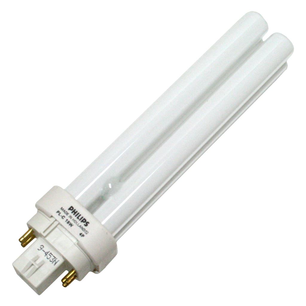 18 watt PL-C 4-Pin Base 3500K White CFL 1