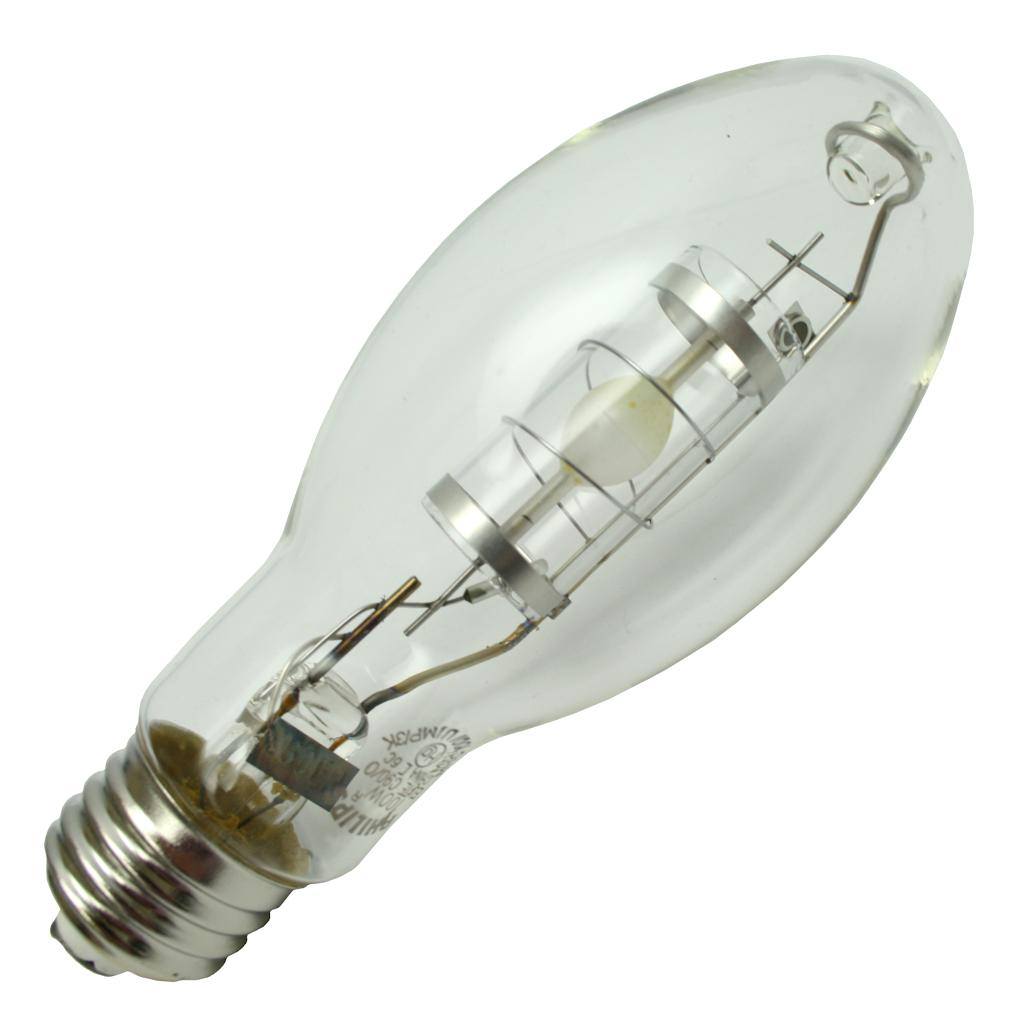 100 watt ED17 Medium Screw Base 3000K Natural White Clear Metal Halide 1