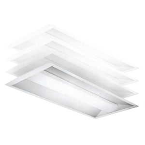 2' x 4' 28 watt 120/277 volt 4000K Cool White Sensor Ready LED Troffer Fixture (4 Pack) 1
