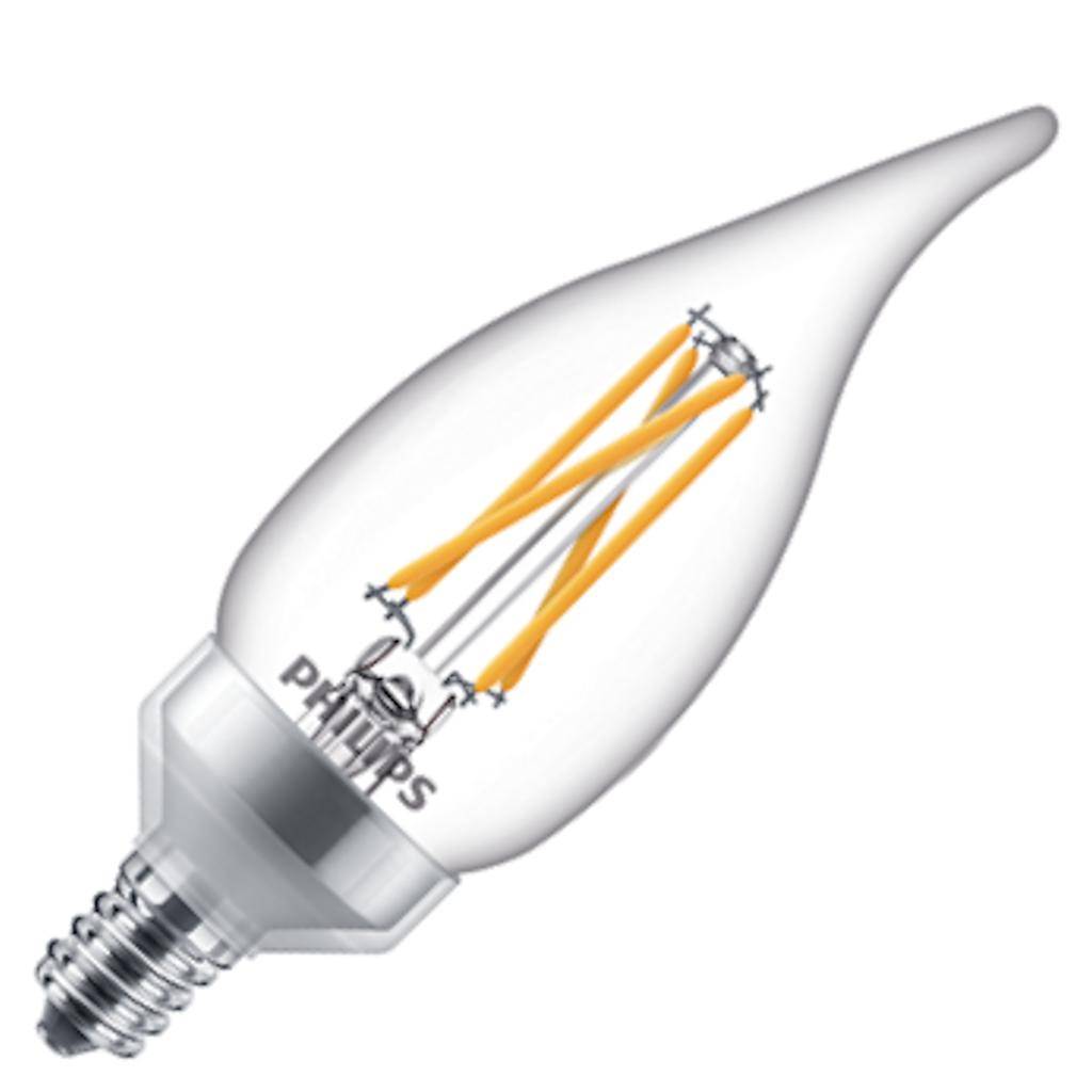 3 watt 120 volt BA11 Candelabra Screw Base Warm Dimming LED 1