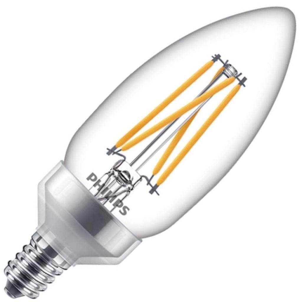 3.3 watt 120 volt B11 Candelabra Screw Base Dimmable Warm Dimming LED 1