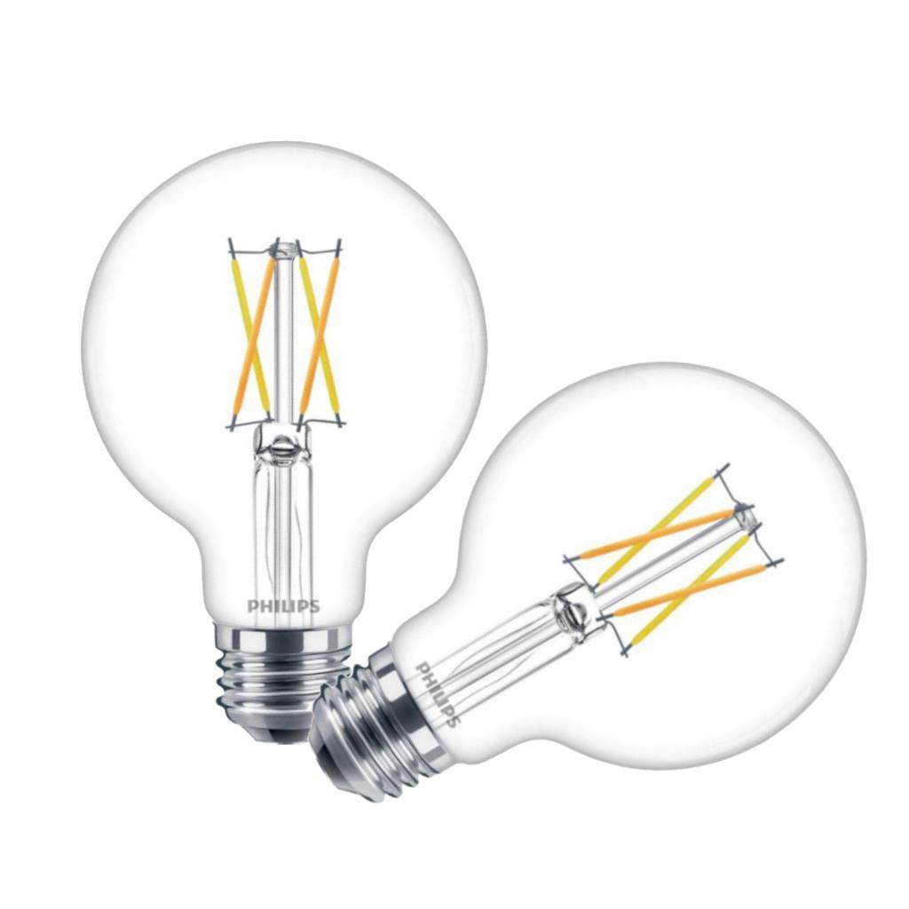 5 watt 120 volt G25 Medium Screw Base 2200K/2700K Warm White LED Light Bulb (2 Pack) 1