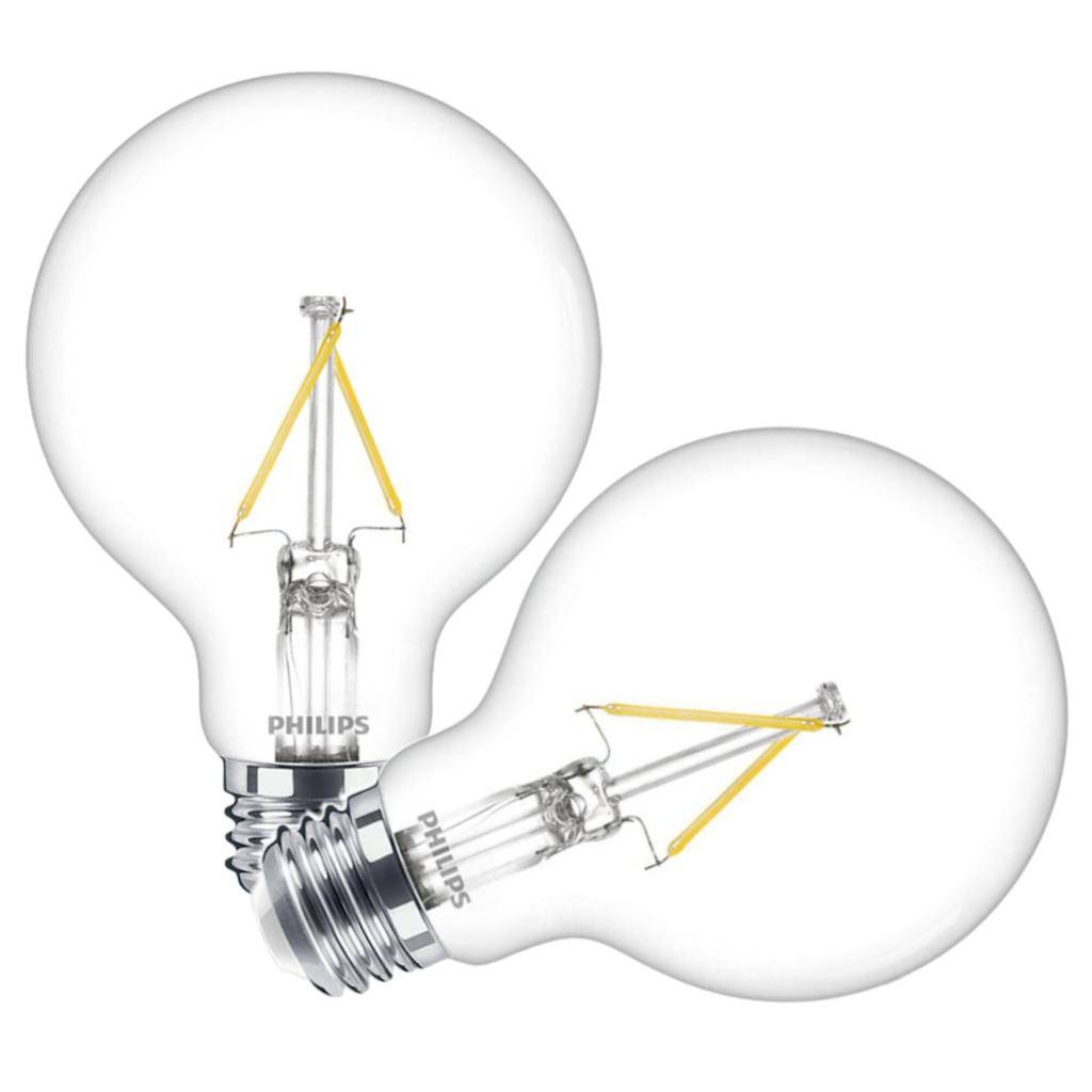 3.5 watt 120 volt G25 Medium Screw Base 5000K Daylight Dimmable LED (2 Pack) 1
