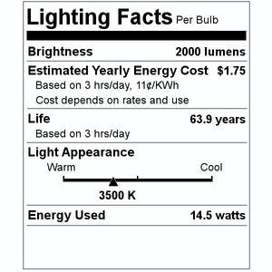 14.5 watt 120/277 volt 48" T8 Medium Bi-Pin Base 3500K Neutral White LED 2