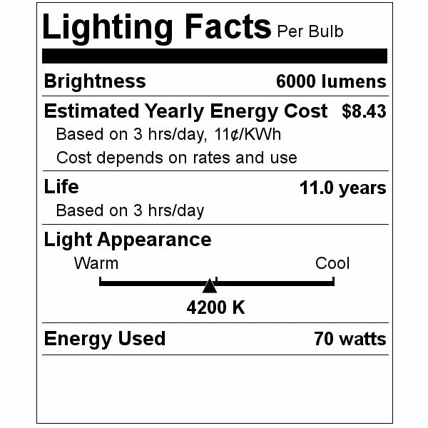 70 watt T7.5 Bi-Pin Base 4200K Cool White Clear Metal Halide 2
