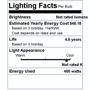 400 watt ED37 Mogul Screw Base Green Metal Halide 2