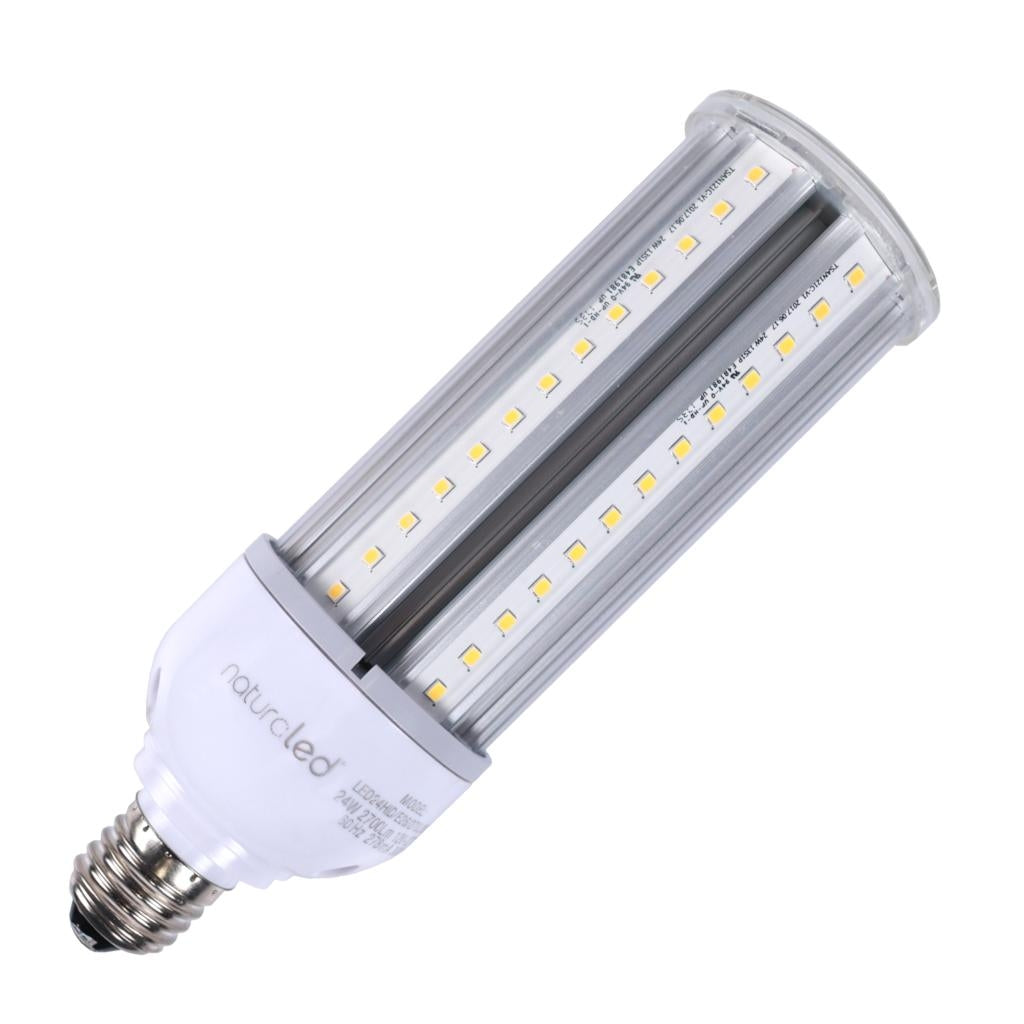 24 watt 120/277 volt Corn Cob Medium Screw Base 3000K Natural White LED 1