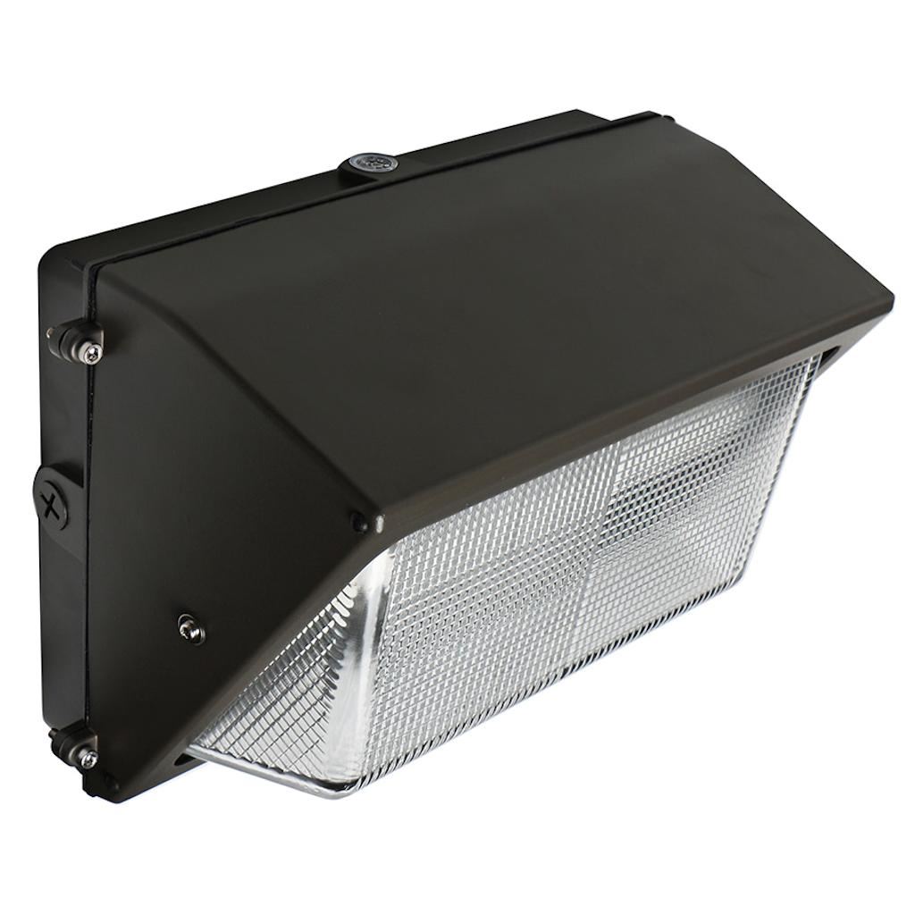 60/80/100 watt 120/277 volt CCT Selectable Dimmable LED Wall Pack with Photocell 1