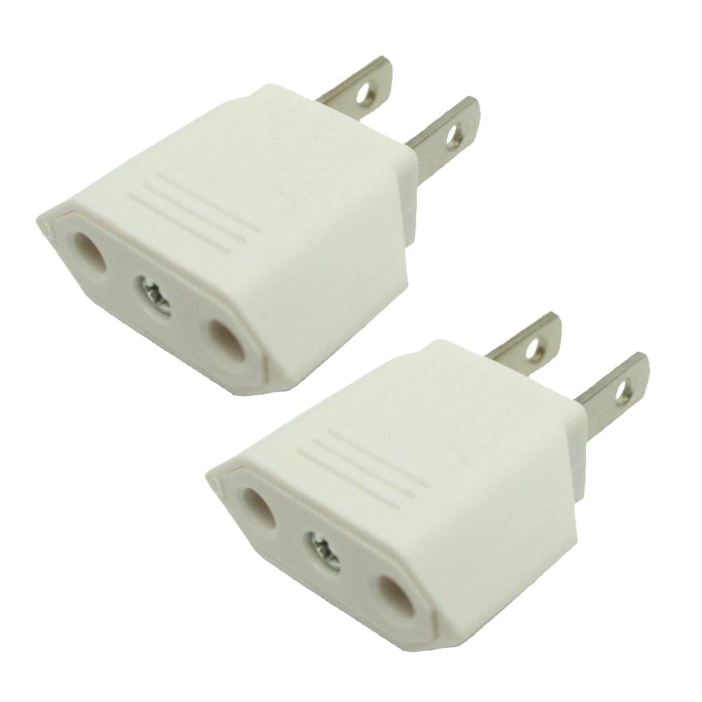 European to US White Voltage Adapter (2 Pack) 1