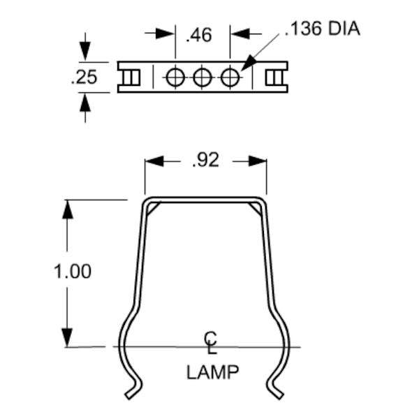 Stainless Steel Lamp Support Clip 787-4 2