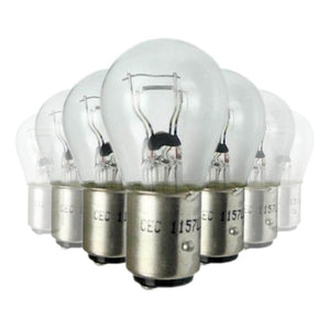 26.88/8.26 watt 12.8/14 volt S8 Double Contact Index Bayonet Base #1157LL (10 pack) 1
