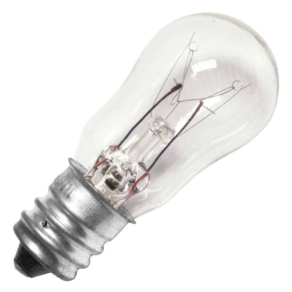 10 watt 120 volt S6 Candelabra Screw Base Clear 1