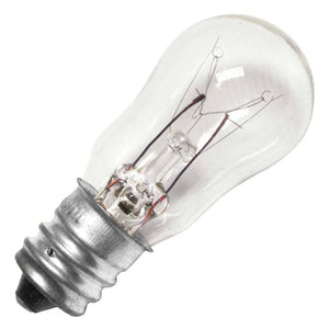 10 watt 120 volt S6 Candelabra Screw Base Clear 1