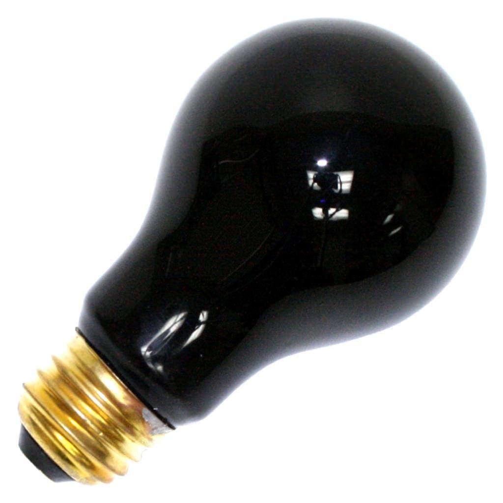 150 watt 120 volt A21 Medium Screw (E26) Base Black/Heat Light Bulb 1