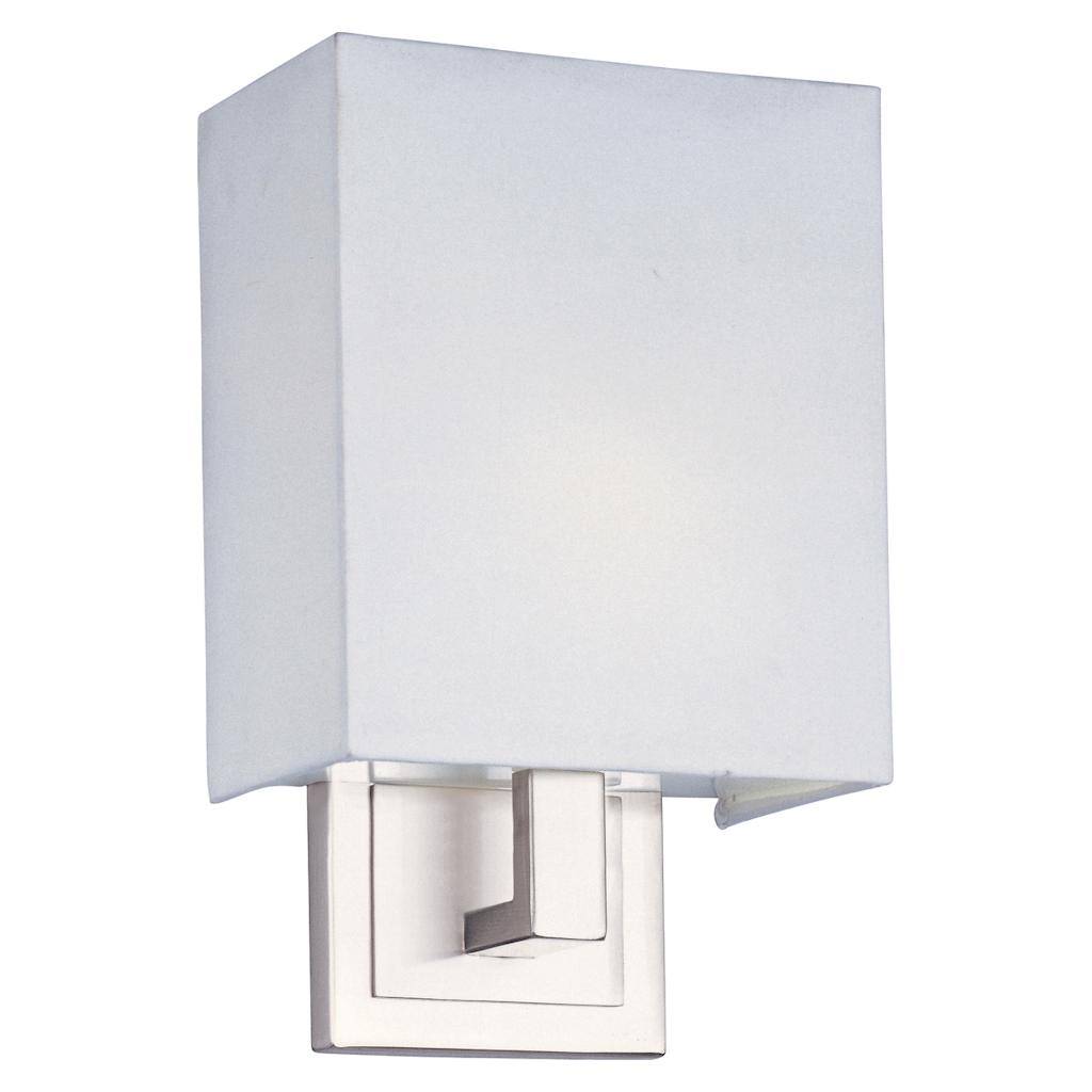 11" 1 Light 18 watt 120 volt 2700 Nickel Glass Shade Edinburgh II Fluorescent Wall Sconce (Bulbs Included) 1