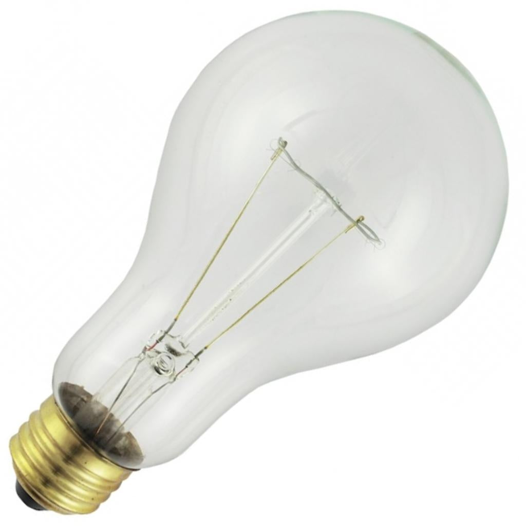 200 watt 130 volt A23 Medium Screw Base Clear Glass Rough Service Dimmable 1