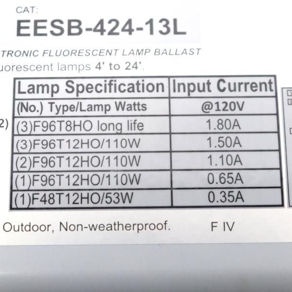 1-3 Lamp 120 volt Fluorescent Ballast 2