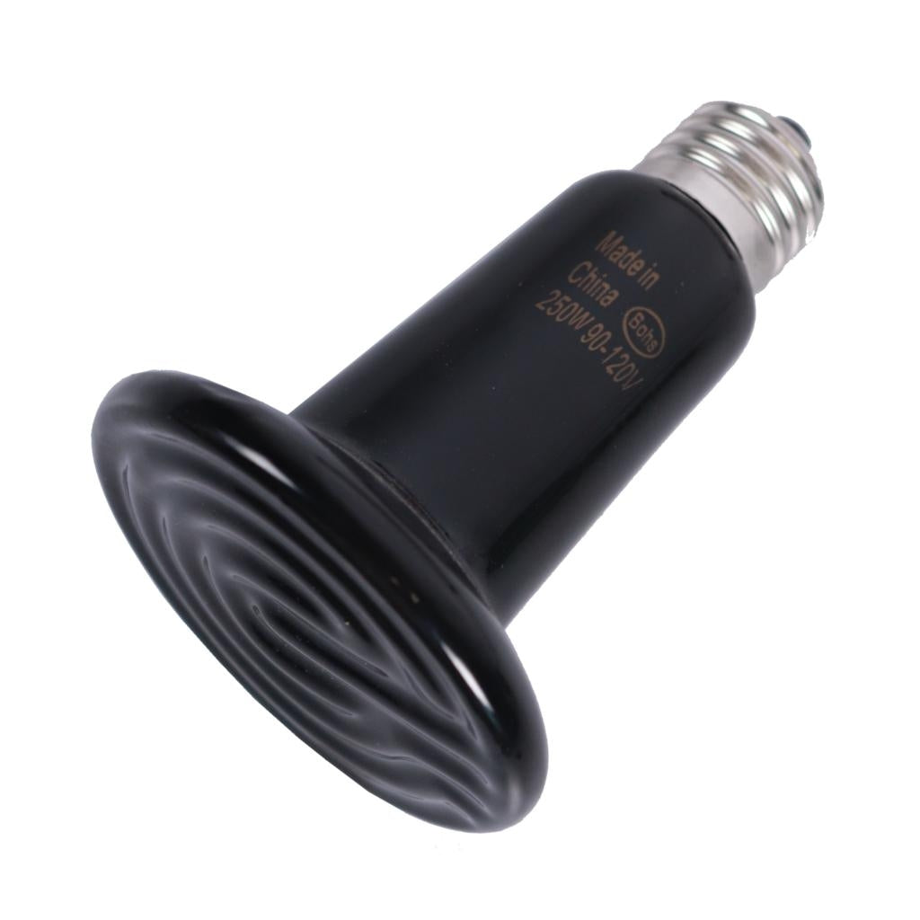 250 watt 90/120 volt European Medium Screw Base Black Heat Lamp 1