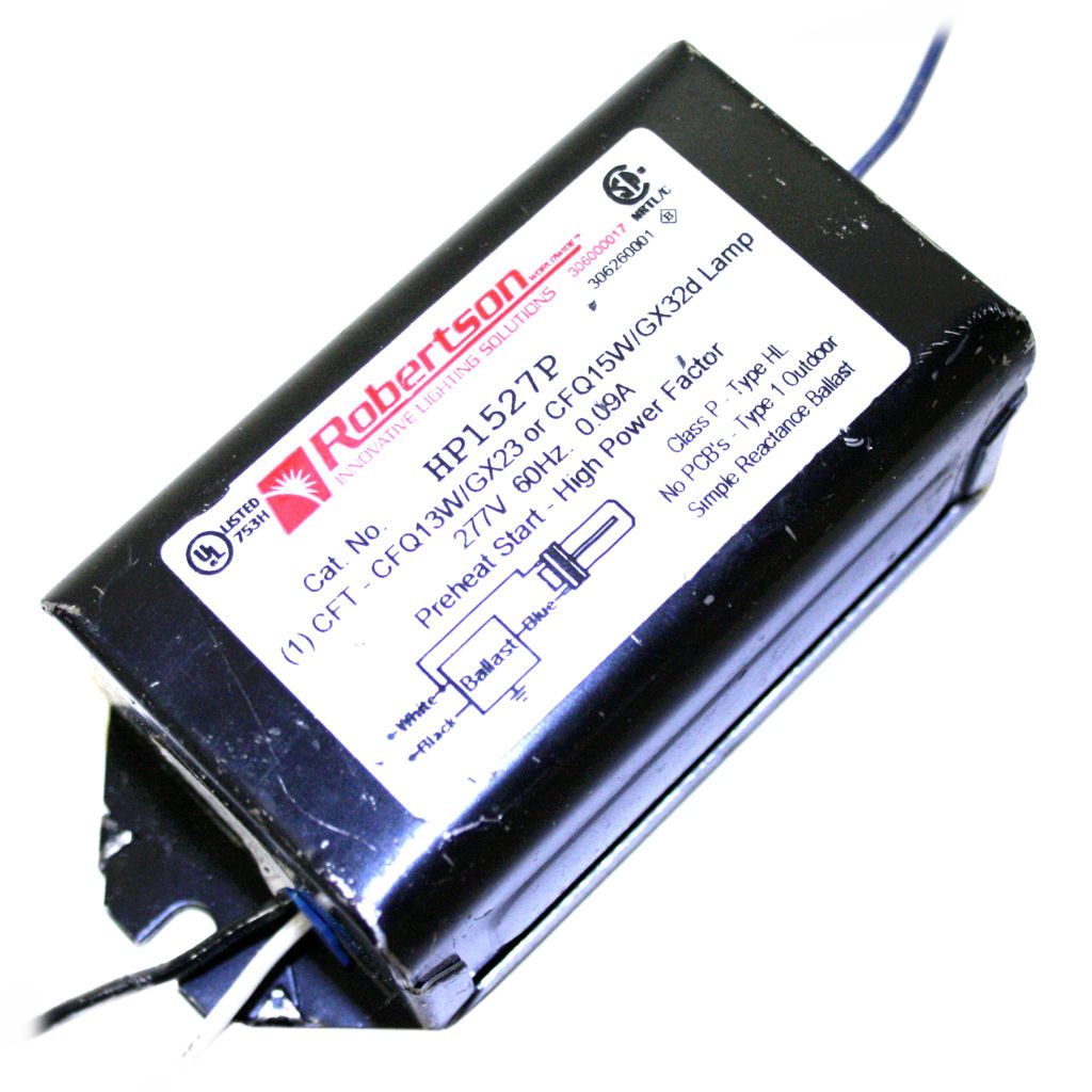 1 Lamp 13-15 watt 277 volt CFL Ballast 1
