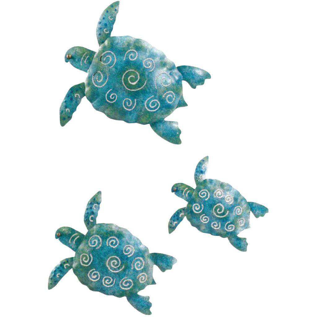 Blue and Green Sea Turtle Wall Decor (3 piece) 1