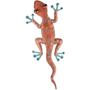 11" Copper Gecko Wall Decor 1