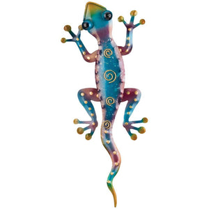 11" Rainbow Purple Gecko Wall Decor 1