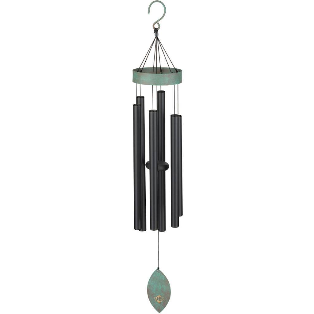 40" Patina Black Wind Chime Lawn Ornament 1