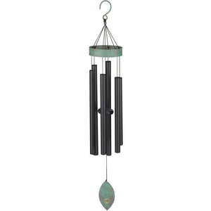 40" Patina Black Wind Chime Lawn Ornament 1