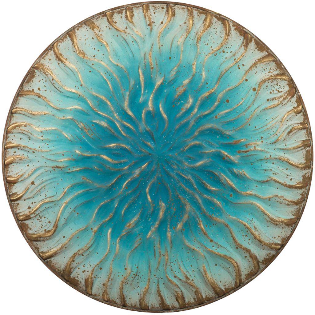 36" Blue Wave Wall Decor 1