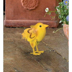 4.5"  Yellow Metal Napa Chick Decor 2