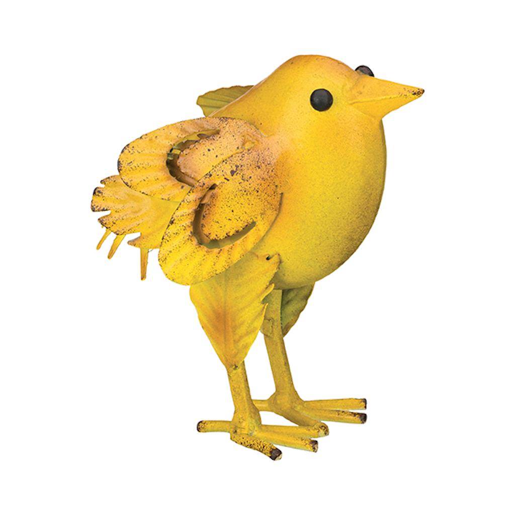 4.5"  Yellow Metal Napa Chick Decor 1