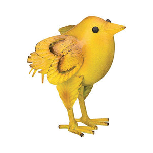 4.5"  Yellow Metal Napa Chick Decor 1