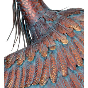 44" Copper Patina Heron Decor 2