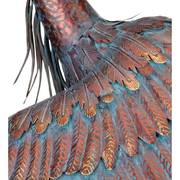44" Copper Patina Heron Decor 2