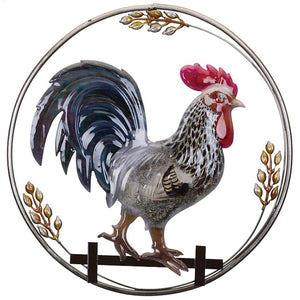 16.5" Multi-Color Rooster Wall Decor 1