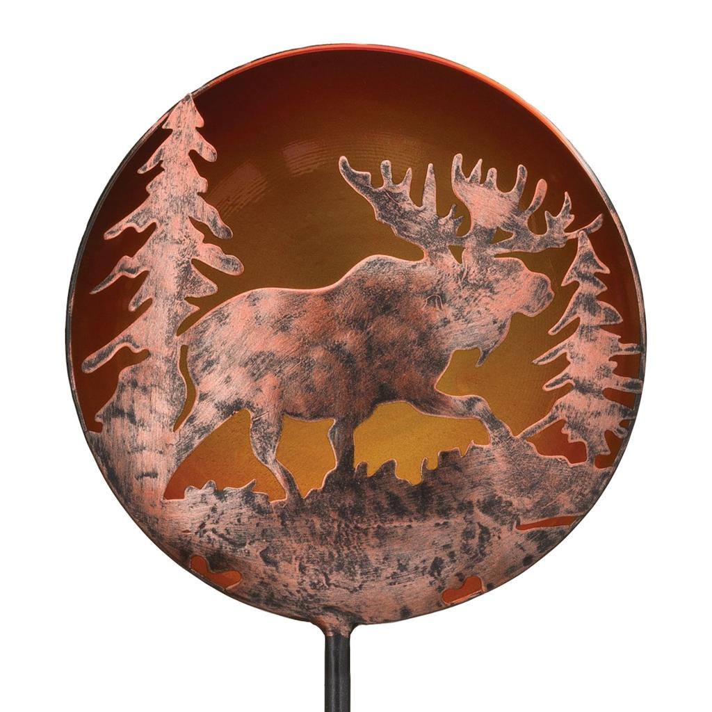 36" Night Sky Moose Solar Stake 1