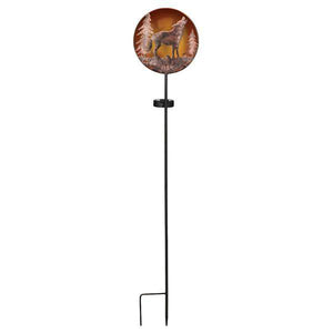 36" Night Sky Wolf Solar Stake 3
