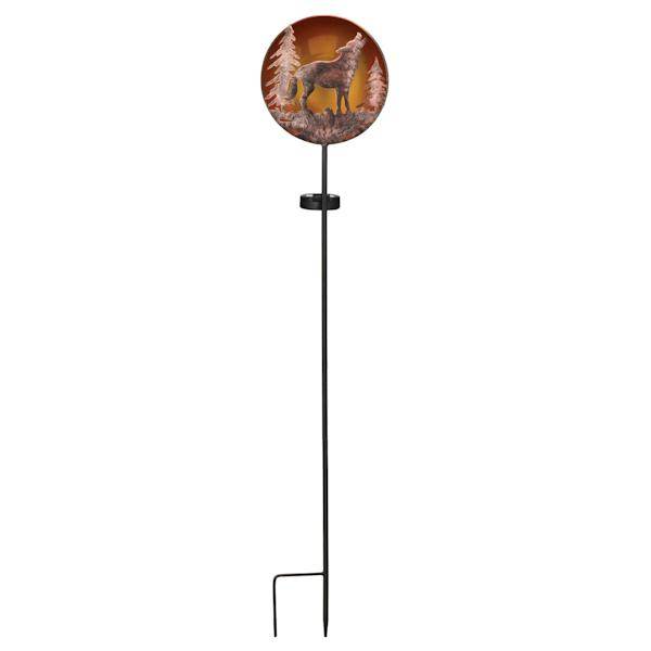 36" Night Sky Wolf Solar Stake 3