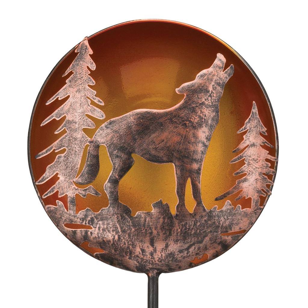 36" Night Sky Wolf Solar Stake 1