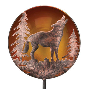 36" Night Sky Wolf Solar Stake 1