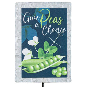 "Give Peas A Chance" Funny Sign 1