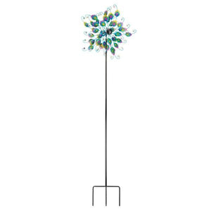 70" Vertical Wind Spinner Peacock 2