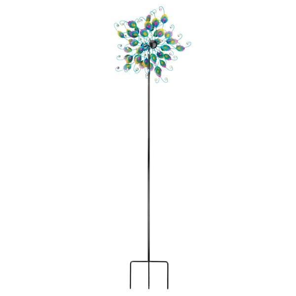 70" Vertical Wind Spinner Peacock 2