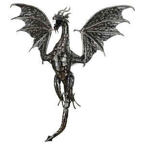 36" Gun Metal Dragon Wall Décor 1