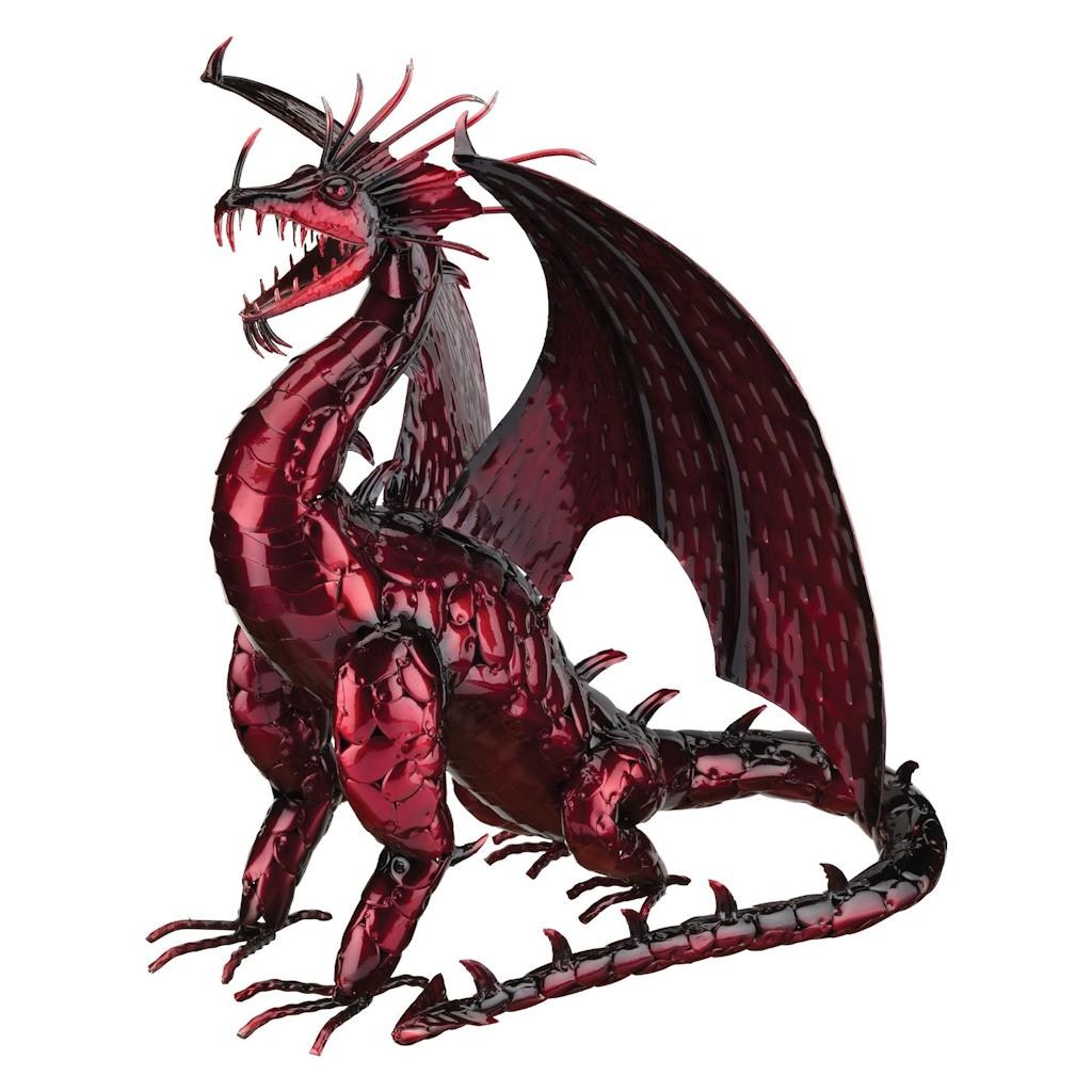 30" Metal Solar Dragon Décor 1