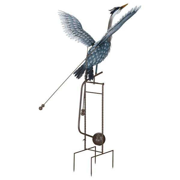 61" Rocker Stake Heron Lawn Ornament 3