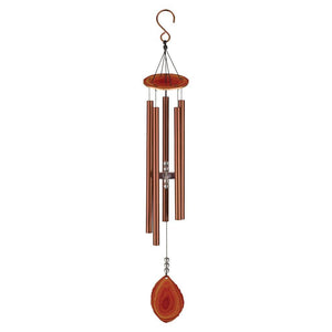 32" Amber Agate Aluminum/Steel/Acrylic Bird Chime 1